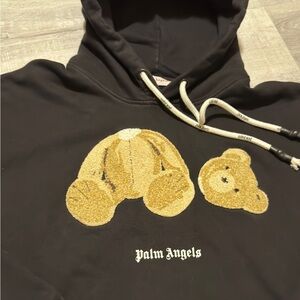 Palm Angels Tufted Bear Hoodie black size XL Palm Angel's Logo On The Front